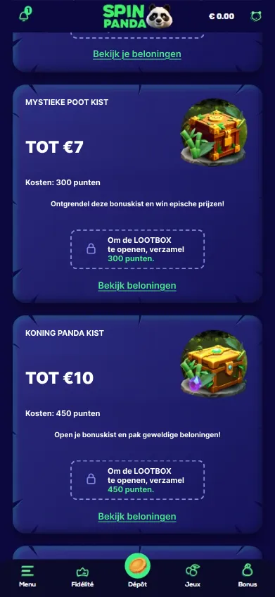 Mystieke poot kist tot €7 via punten